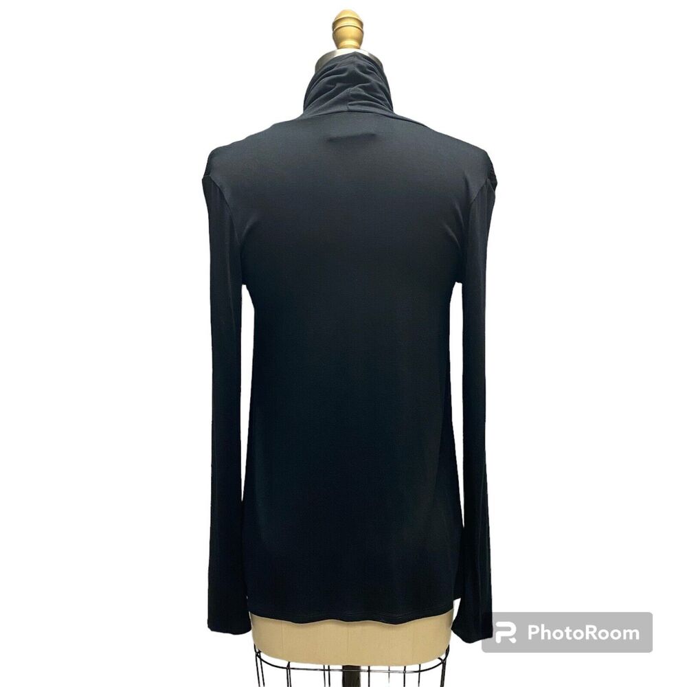 Romeo & Juliet Couture Draped Smocked Cardigan Top Womens Sz S Black - Picture 2 of 13